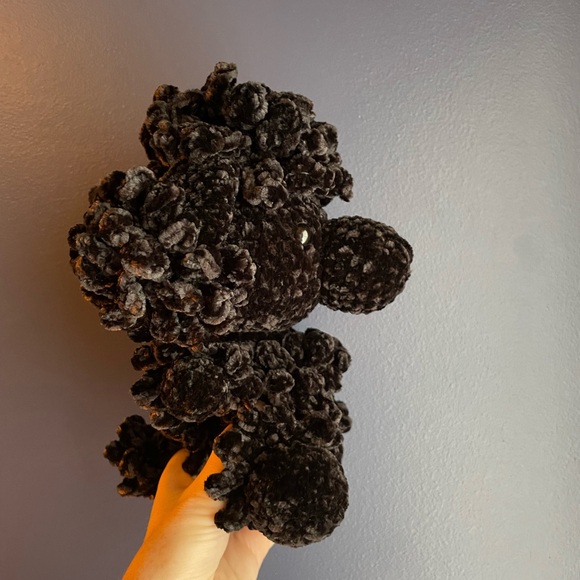 *Commission* Crochet Black Poodle Plushie - Picture 1 of 6